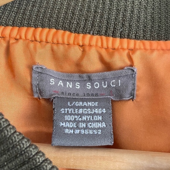 Olive  Bomber Jacket- Size Large - Picture 4 of 9